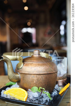 vodka cocktail in tea pot 16119364