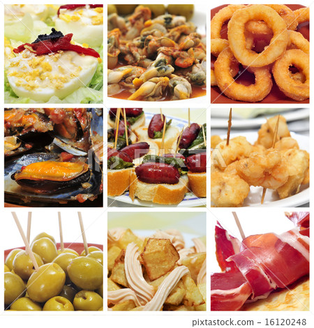 spanish tapas collage 16120248
