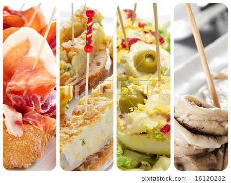 spanish tapas collage spanish tapas collage 16120282