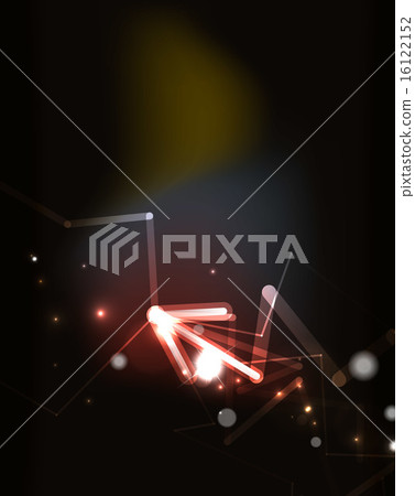 Glowing arrow in dark space Glowing arrow in dark space 16122152