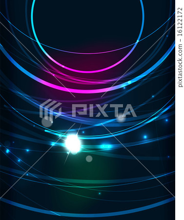 Glowing circle in dark space Glowing circle in dark space 16122172