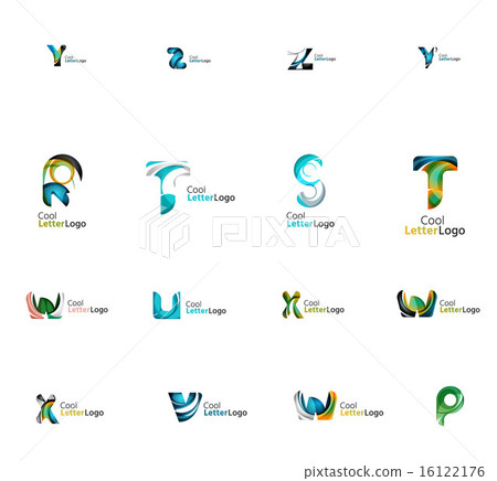 Set of universal company logo ideas, business icon collection 16122176