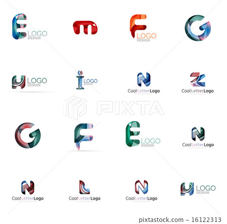 Set of universal company logo ideas, business icon collection 16122313