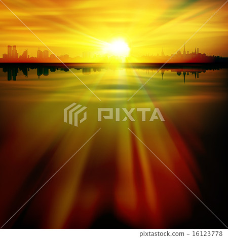 abstract background with silhouette of Tallinn 16123778