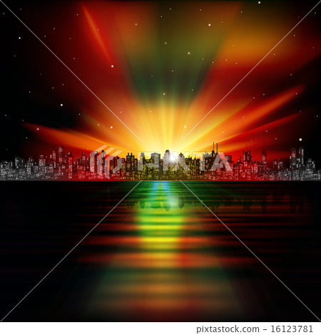 abstract background with silhouette of city abstract background with silhouette of city 16123781