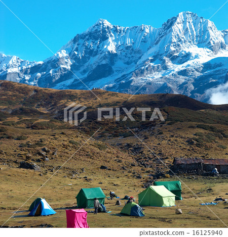 High mountains, covered by snow. High mountains, covered by snow. 16125940