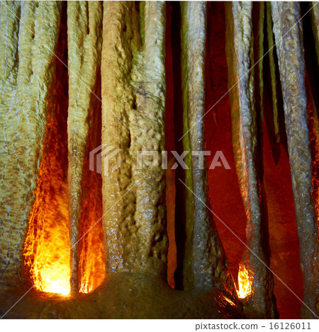 Big stalactites in the cave Big stalactites in the cave 16126011