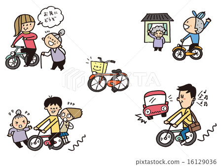 交通安全 矢量 自行車 16129036