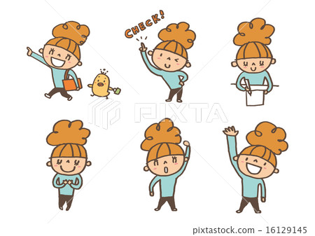 矢量圖 女生 女 16129145