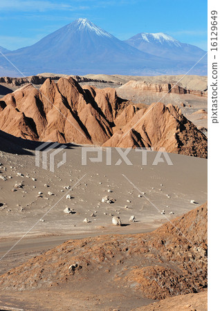 Chile Atacama Desert rocky mountain and volcano 16129649