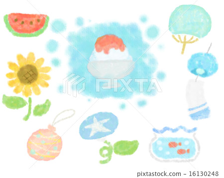 水彩風格夏天例證 16130248