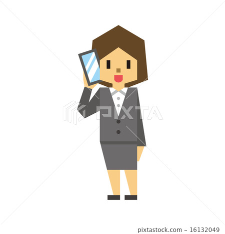 woman, ol, smart phone 16132049