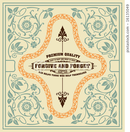 Retro card with design elements.  16135049