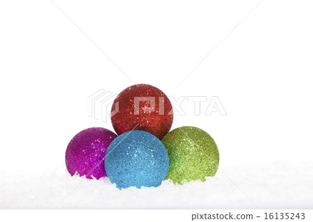 Colorful christmas baubles 16135243