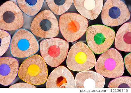 Colorful pencil from backside Colorful pencil from backside 16136546