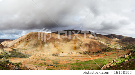 Mountain desert landscape on canarian islands Mountain desert landscape on canarian islands 16138193