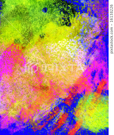 The encaustic backdrop is drawn with wax crayons, The encaustic backdrop is drawn with wax crayons, 16138226