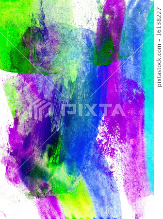 The encaustic backdrop is drawn with wax crayons, 16138227
