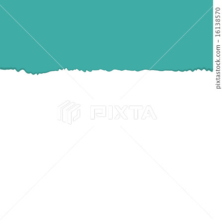 Ripped paper sheet isolated on cyan 16138570