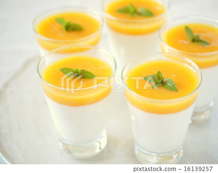 芒果醬panna cotta（水平位置） 16139257
