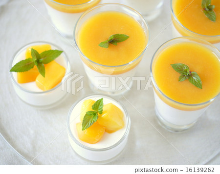 芒果奶油布丁自助餐(高角度) 芒果奶油布丁自助餐(高角度) 16139262