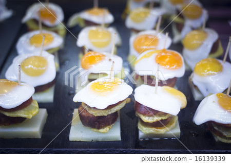 Spanish cusine tapas dishes in restaurant cafe 16139339