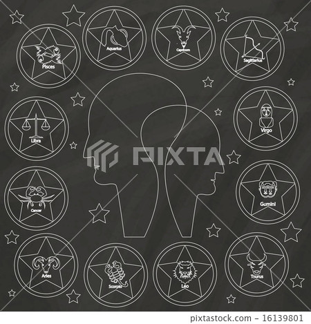 zodiac on chalkboard 16139801