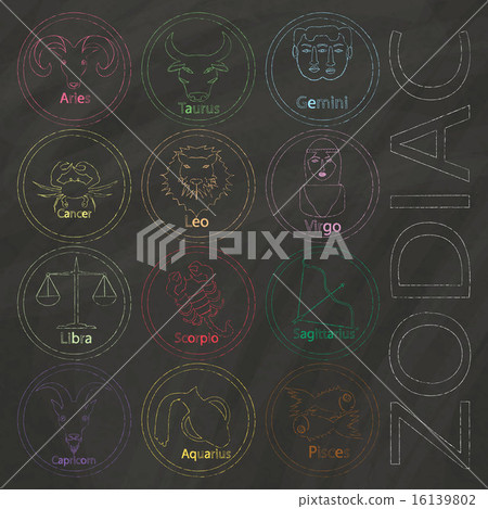 zodiac on chalk zodiac on chalk 16139802