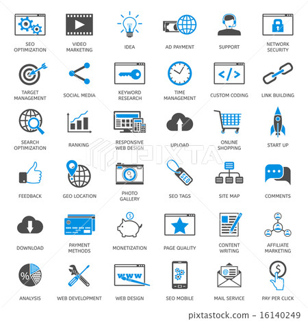 SEO optimization icons SEO optimization icons 16140249