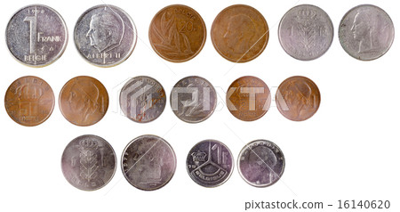 different old belgian coins 16140620