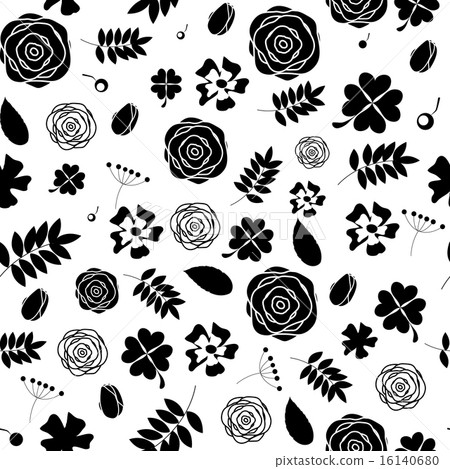 Abstract Natural Flower Seamless Pattern Background Vector Illus 16140680