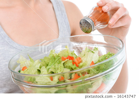 Beautiful girl and healthy diet 16143747