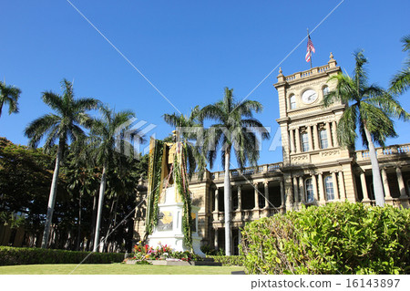 夏威夷的Kamehameha雕像 16143897