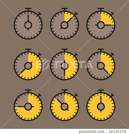Vector chronometer clip-art. Flat design elements 16145579