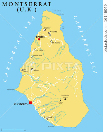 Montserrat Political Map Montserrat Political Map 16146049