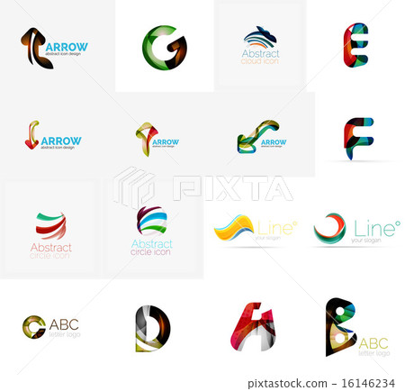Set of universal company logo ideas, business icon collection Set of universal company logo ideas, business icon collection 16146234