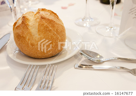 Bread bun on the table. Bread bun on the table. 16147677