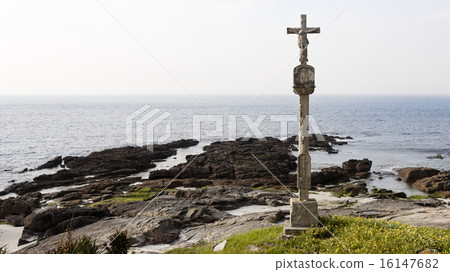 Cross in Fontaina Beach, Vigo. Cross in Fontaina Beach, Vigo. 16147682