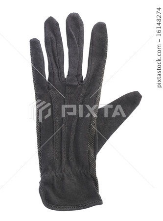 Black cloth working gloves isolated 16148274
