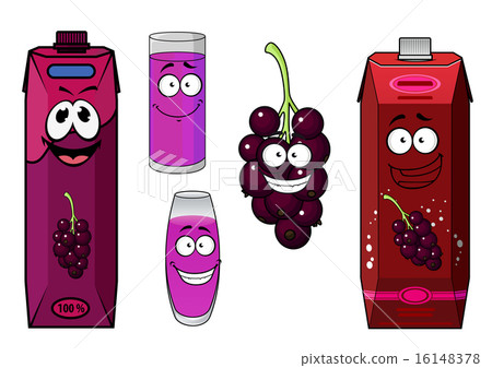 Happy black currant juice cartoon characters Happy black currant juice cartoon characters 16148378