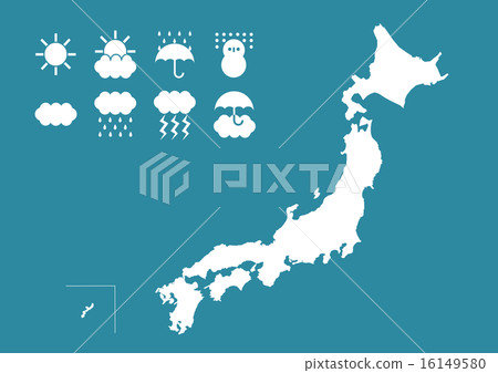 Japan Map Weather Icon 16149580