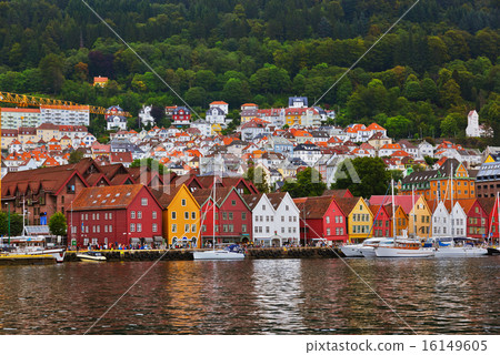 Famous Bryggen street in Bergen - Norway 16149605