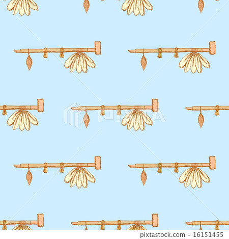 Sketch native american pipe in vintage style 16151455