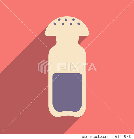 Flat with shadow icon and mobile application salt cellar Flat with shadow icon and mobile application salt cellar 16151988