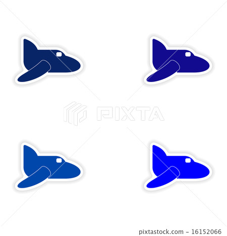 assembly realistic sticker design on paper planes assembly realistic sticker design on paper planes 16152066