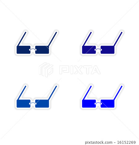 assembly realistic sticker design on paper glasses 16152269