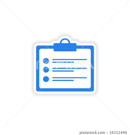 icon sticker realistic design on paper form 16152499