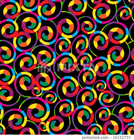seamless background with colorful spirals 16152755