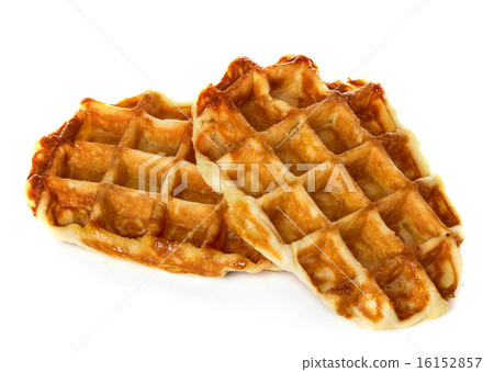 Liege waffles, pastries isolated on white 16152857
