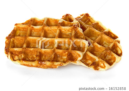 Liege waffles, pastries isolated on white Liege waffles, pastries isolated on white 16152858